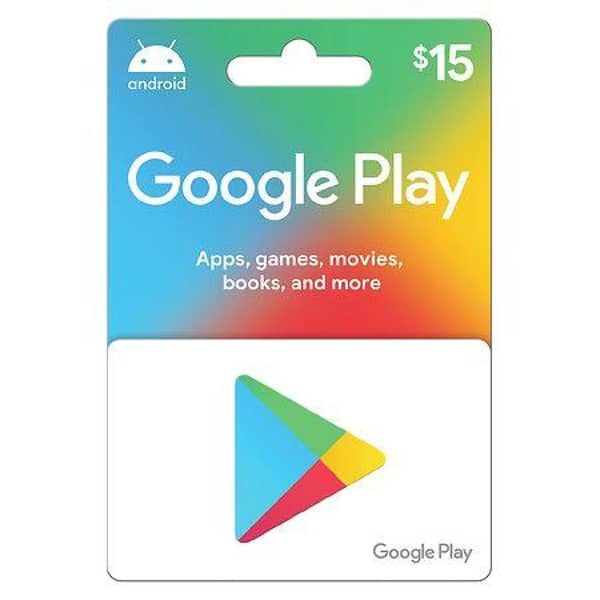 Google Play $15 Gift Card