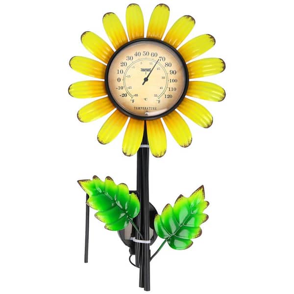 Festive Voice Solar Flower Thermometer