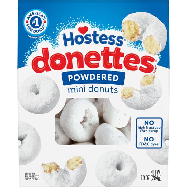 Hostess Donettes Powdered Sugar Mini Donuts
