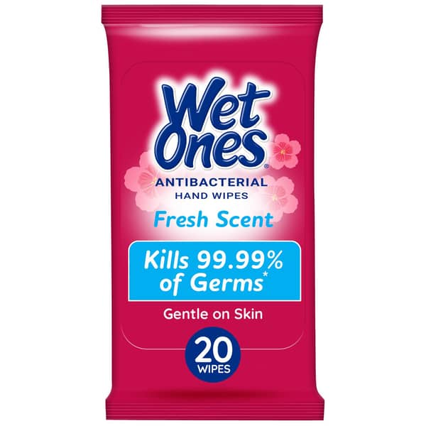 Wet Ones Antibacterial Fresh Scent Hand Wipes Travel Pack