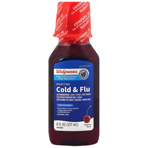 Walgreens Cherry Nighttime Cold & Flu Relief