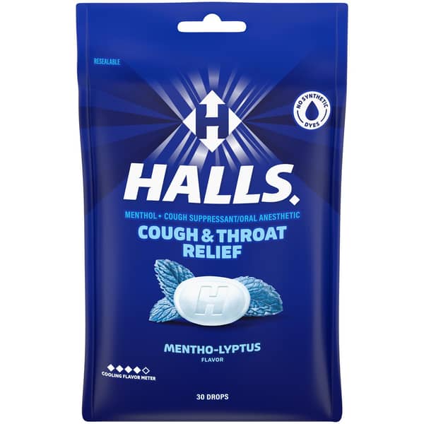 Halls Triple Soothing Action Menthol Drops (80 ct)