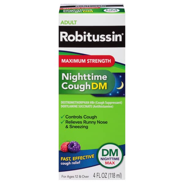 Robitussin Maximum Strength Nighttime Cough DM Liquid