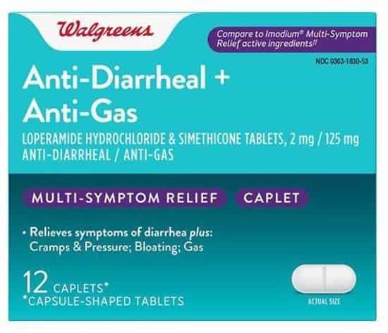 Walgreens Anti-Diarrheal & Anti-Gas Caplets