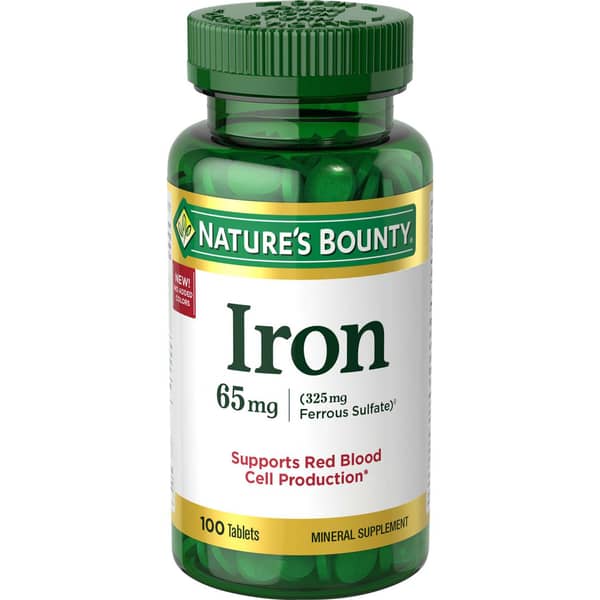 Nature's Bounty Iron Cellular Energy Support 65 mg Tablets