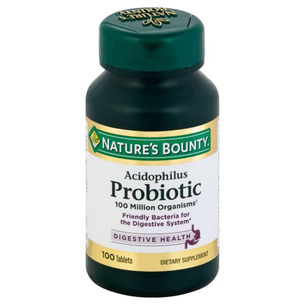 Nature's Bounty Acidophilus Probiotic Digestive Health Tablets