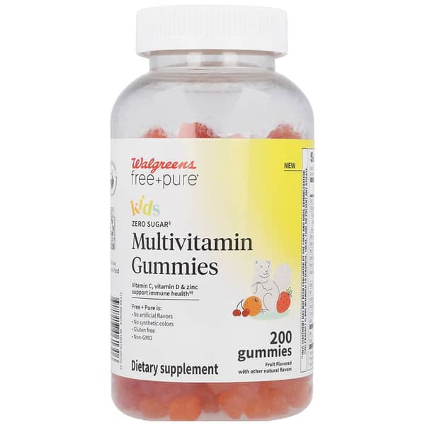 Walgreens Free & Pure Kids Fruit Multivitamin Gummies