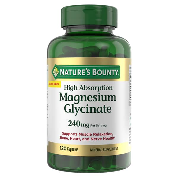 Nature's Bounty High Absorption Magnesium Glycinate Supplement