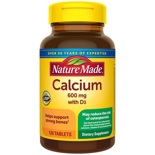 Nature Made Calcium with Vitamin D3 600 mg Tablets