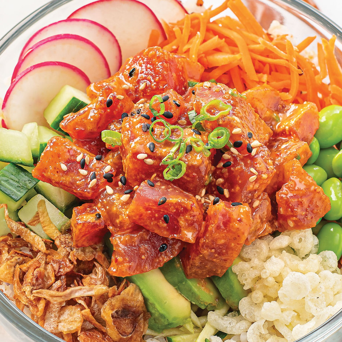 Sweet & Spicy Ahi Tuna Poke Bowl