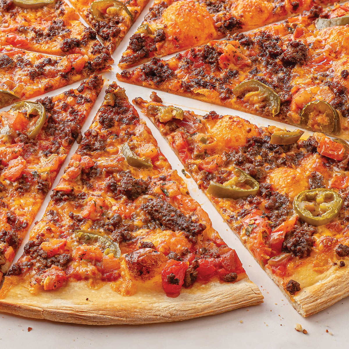 Thin Crust Taco Pizza - 8 Slices
