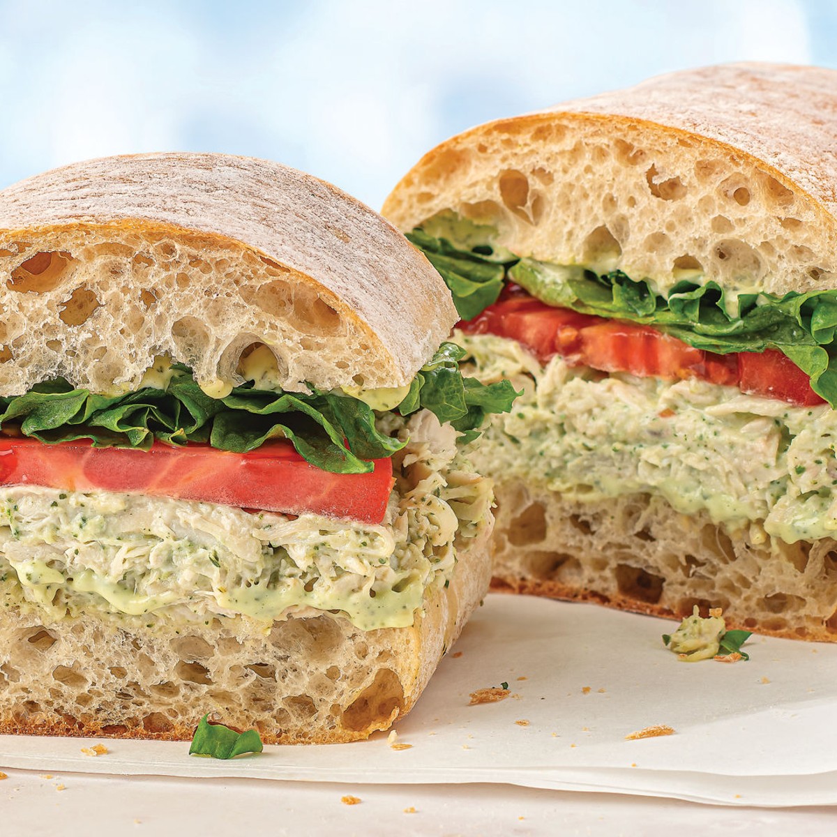 Chicken Pesto Ciabatta Sandwich