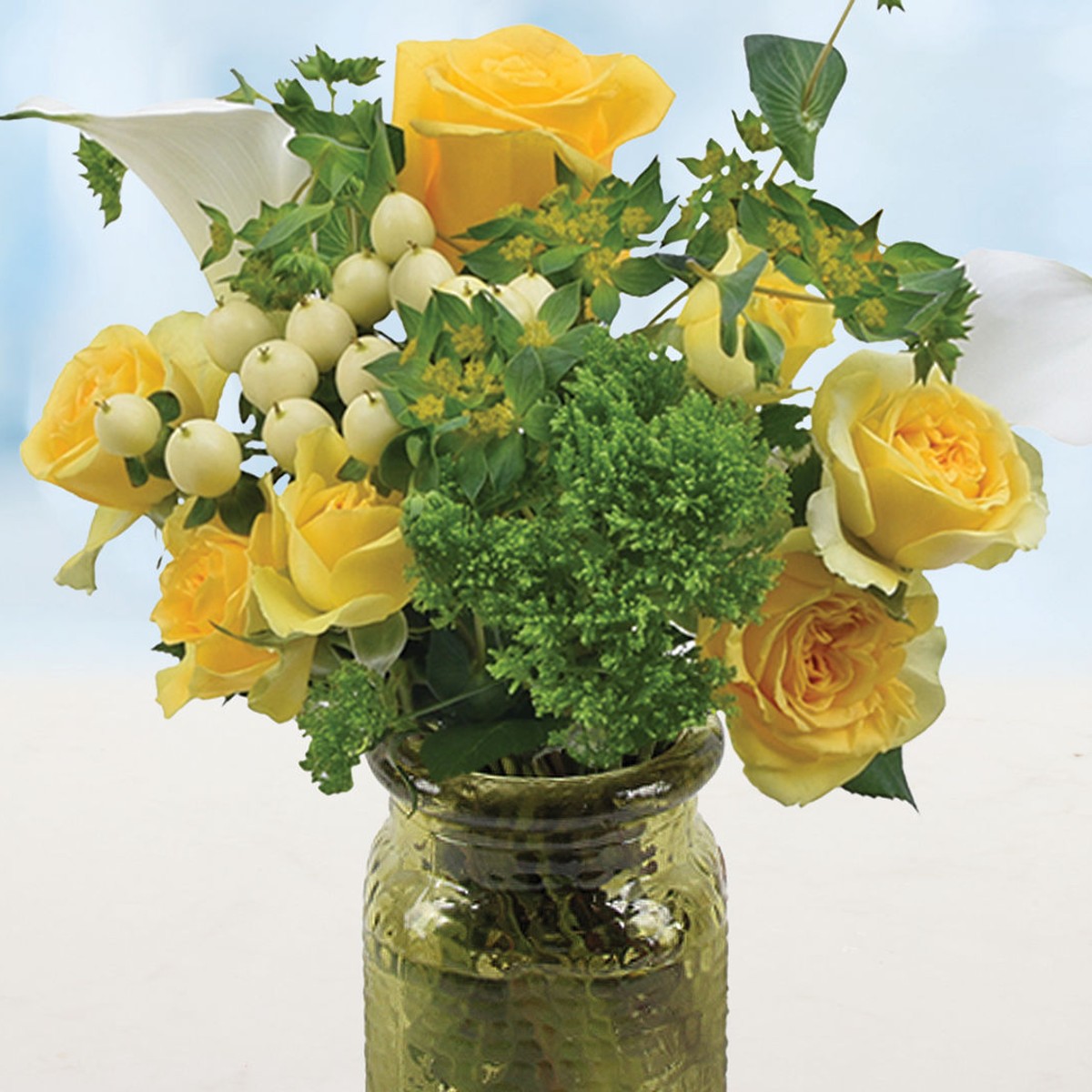 Calla Cozy Tusie Mussie Arrangement